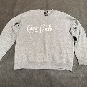 VTG Coca Cola USA Olympic Crewneck Sweatshirt medium M Gray Spell Out 90s